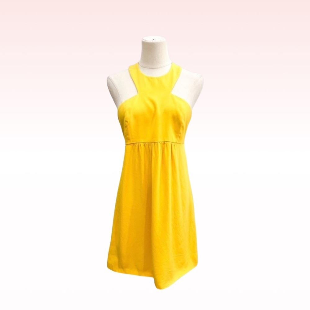 TIBI Yellow Casual Halter Dress (Sz 4)